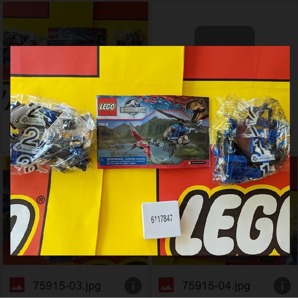 Set 75915 Jurassic Park Pteranodon Capture, Brand New, No...